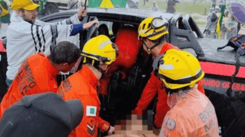 Raio atinge apoiadores de Nikolas que aguardavam ato em Brasília