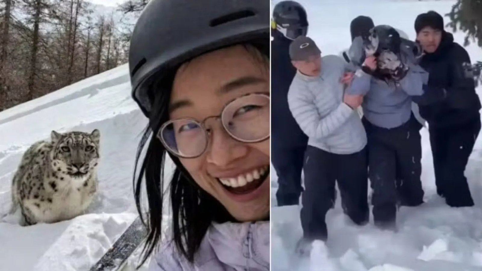 Divulgada selfie de turista antes de ser atacada por leopardo-das-neves