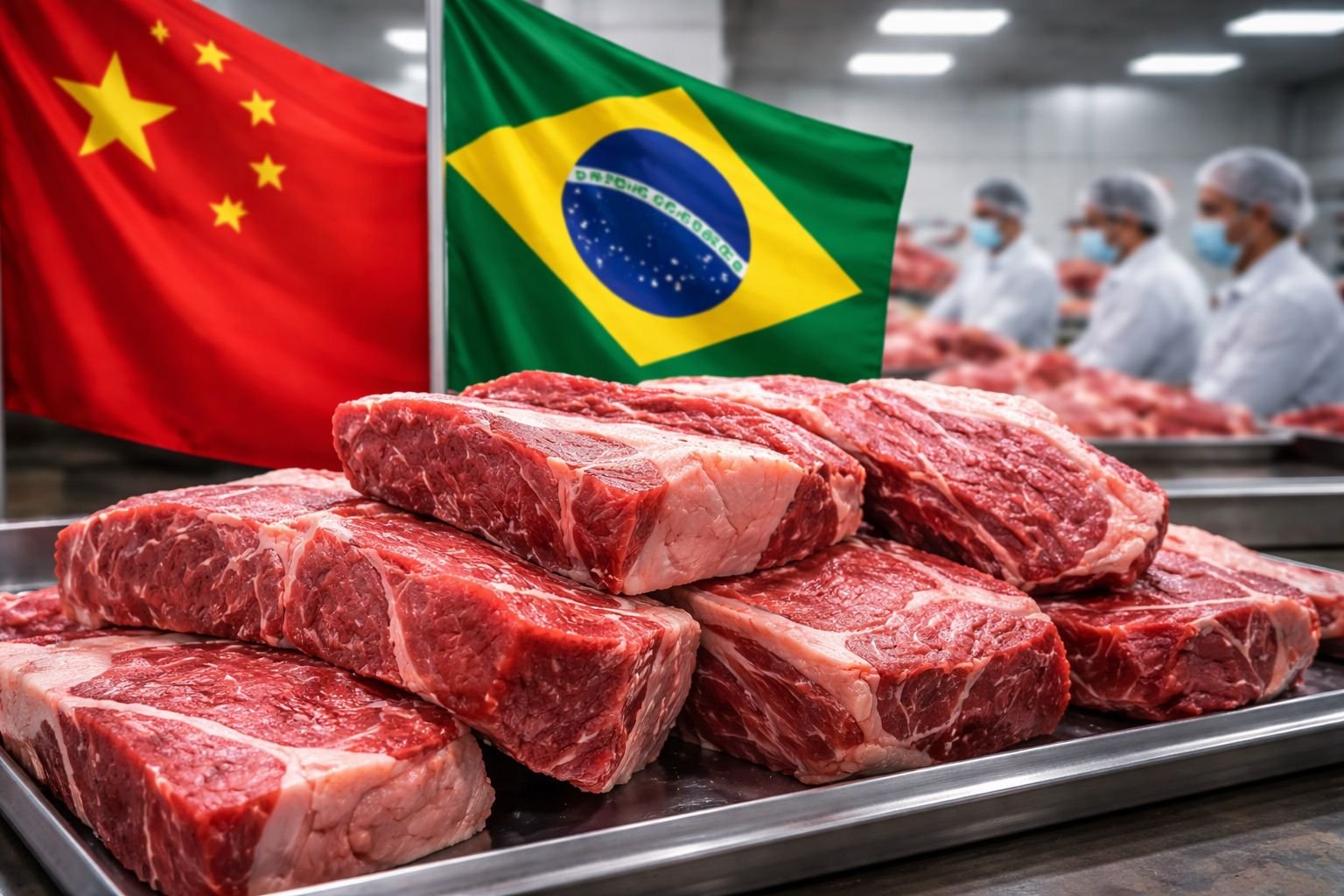 Acordo com a China: Brasil busca evitar tarifa de 55% sobre exportação de carne bovina
