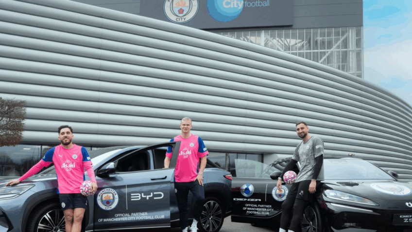 BYD se torna parceira automotiva oficial do Manchester City