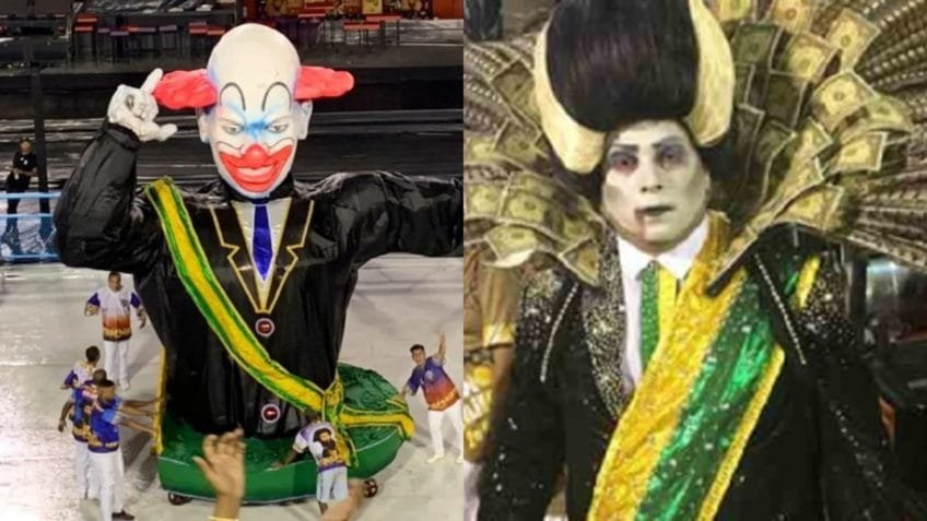 Bolsonaro e Temer já foram alvos de críticas no Carnaval; relembre
