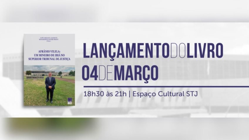 Obra em homenagem ao ministro Afrânio Vilela será lançada em 4 de março