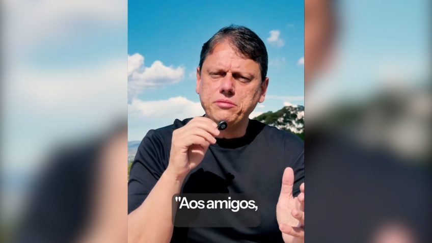 Vídeo de Tarcísio contra desfile pró-Lula passa de 10 mi de views
