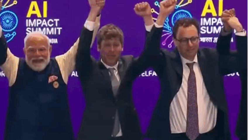 CEOs da OpenAI e Anthropic evitam dar as mãos em cúpula de IA