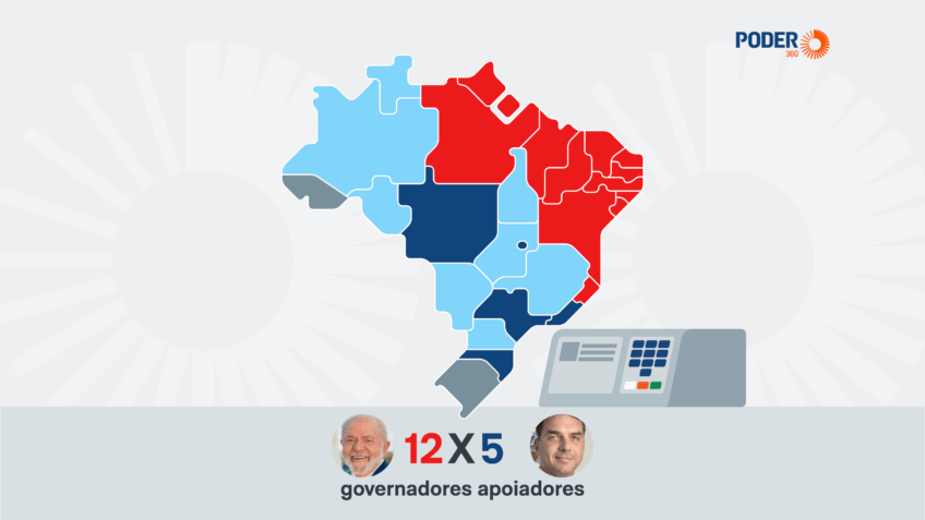 12 governadores apoiam Lula, mas Flávio conta com Estados com mais eleitores