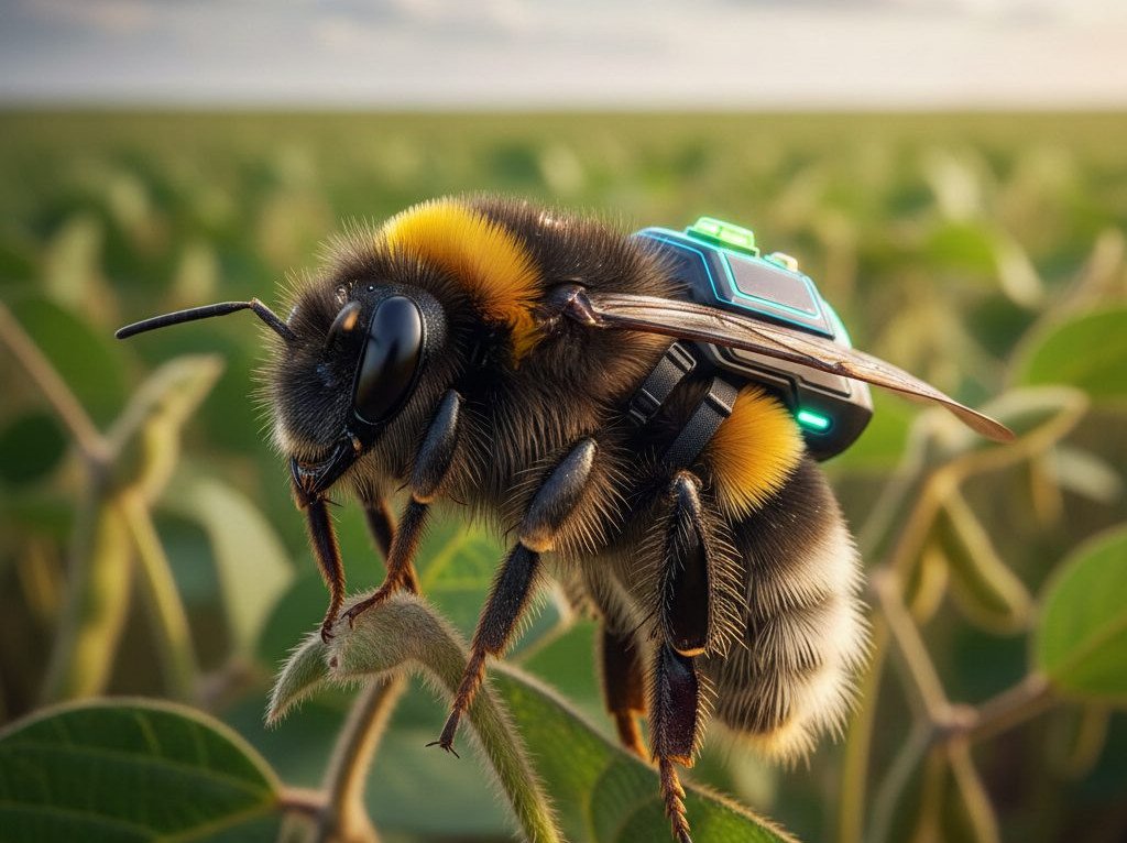 Conheça as abelhas que usam ‘mochilas’ tecnológicas para salvar as safras de soja