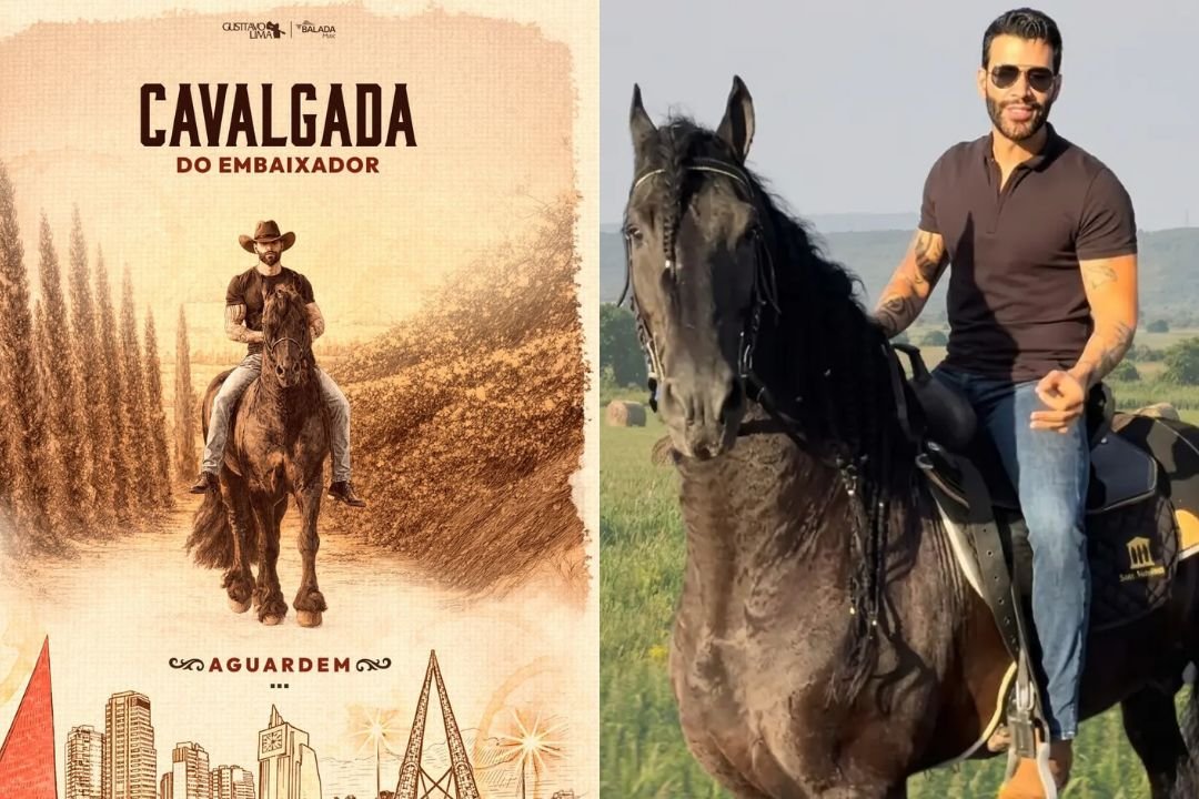 Gusttavo Lima anuncia primeira Cavalgada do Embaixador em Goiânia e movimenta fãs para 2026