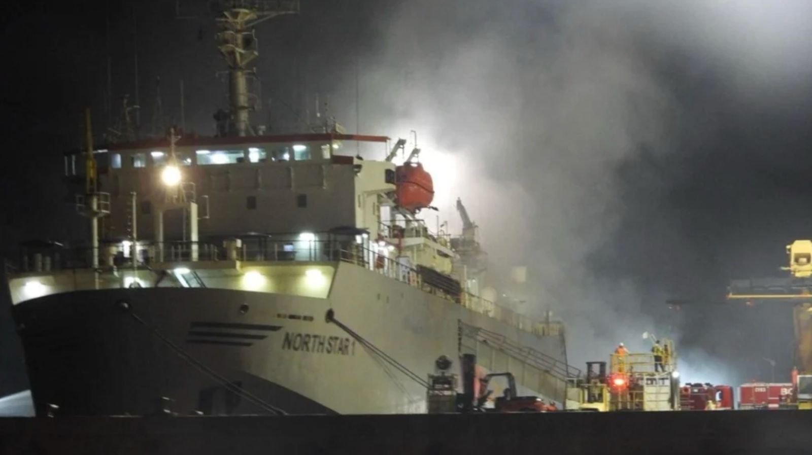 Incêndio atinge navio com 2,6 mil bois vivos no litoral de São Paulo