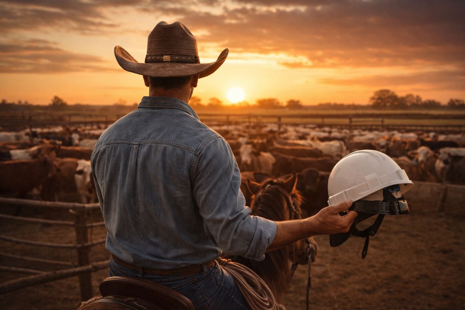 Chapéu ou capacete? Entenda o que a lei realmente exige dos vaqueiros e boiadeiros no campo