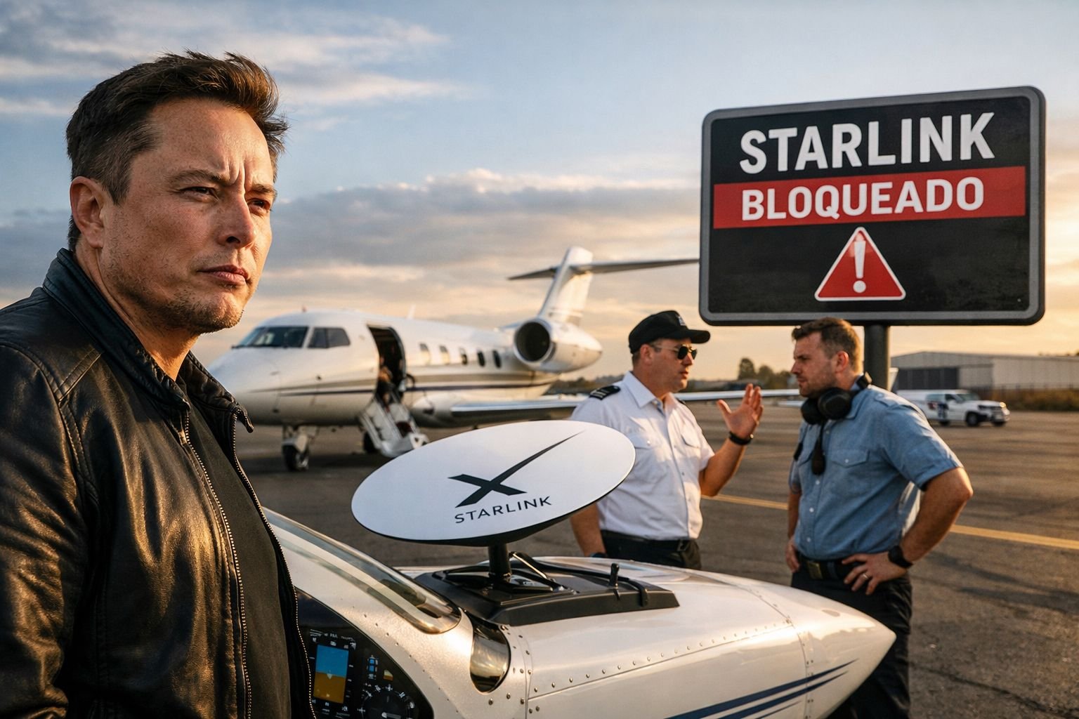 Elon Musk bloqueia uso da Starlink comum em aviões e revolta pilotos no Brasil