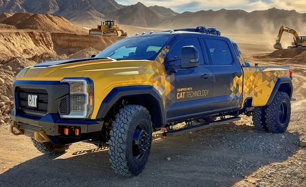 Caterpillar surpreende o mundo ao revelar picape “Cat Truck” com drone integrado; Vídeos