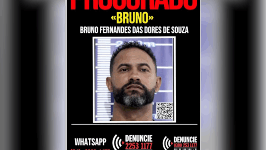 Polícia do RJ divulga cartaz de procurado de goleiro Bruno