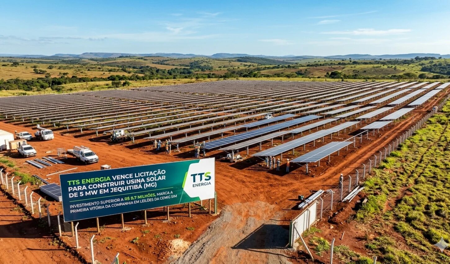 TTS Energia vence licitação para construir usina solar de 5 megawatts no interior de Minas Gerais