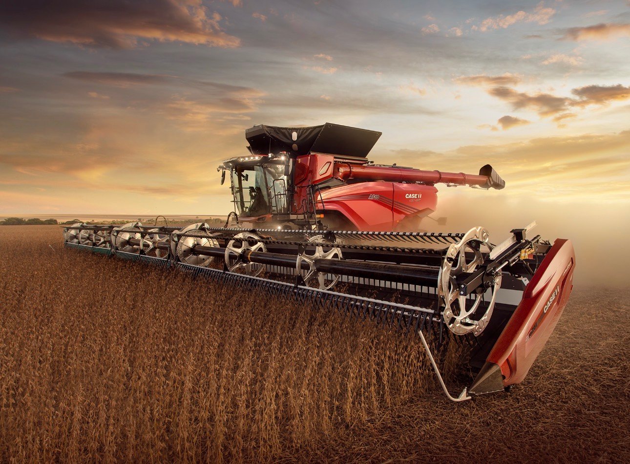 Maior colheitadeira Axial do mundo chega ao Brasil, em MT