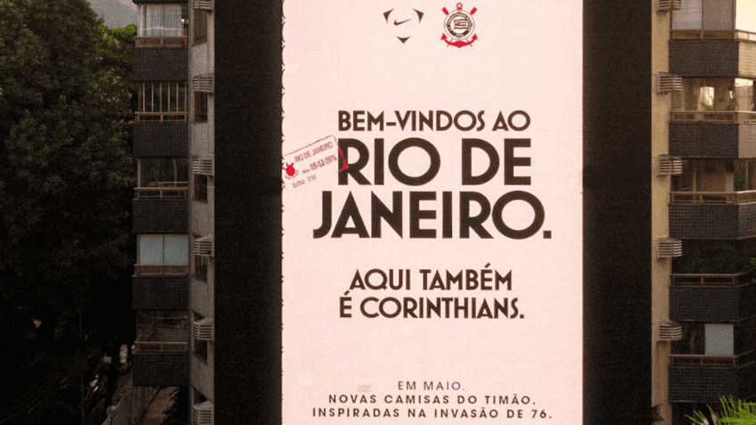 Nike instala outdoor no Rio para promover nova camisa do Corinthians