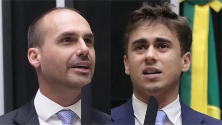 Eduardo Bolsonaro questiona Nikolas Ferreira por deboche no X