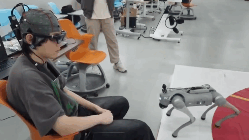 Da mente à máquina: como o pensamento faz um cão robô andar