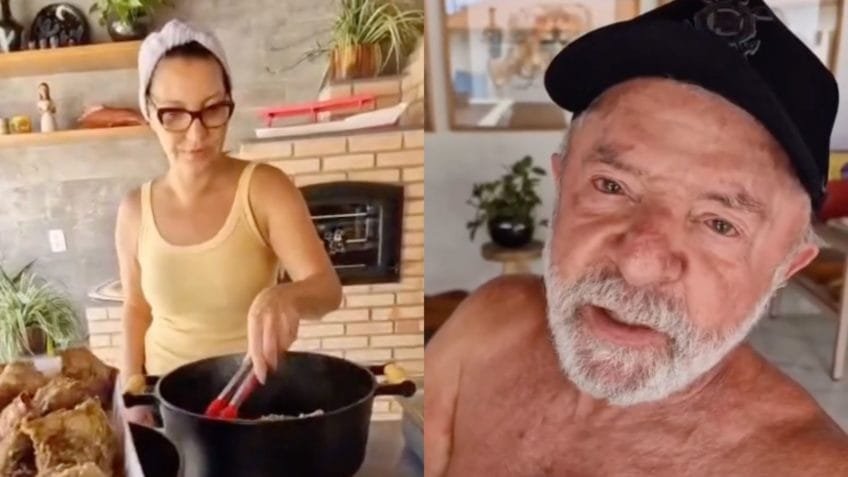 Janja cozinha paca para almoço de Páscoa com Lula; assista