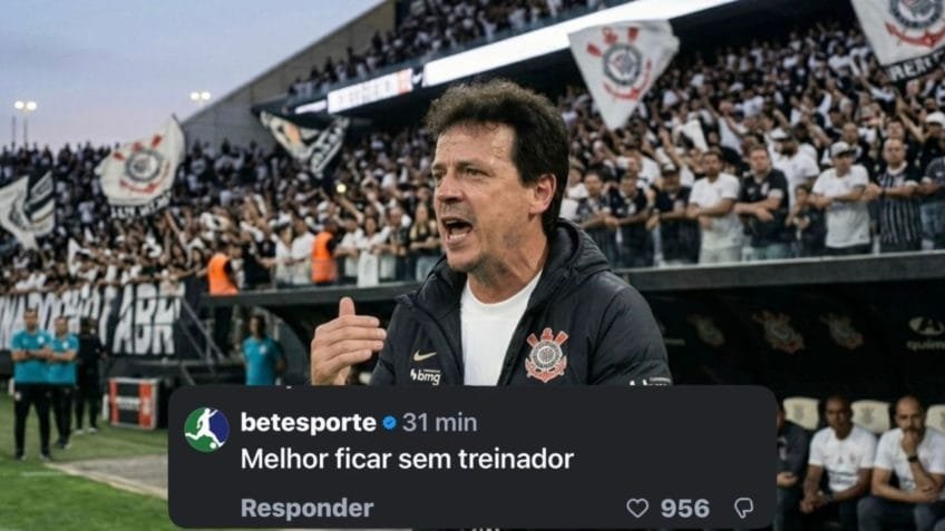 "Melhor ficar sem treinador", diz bet sobre Diniz no Corinthians