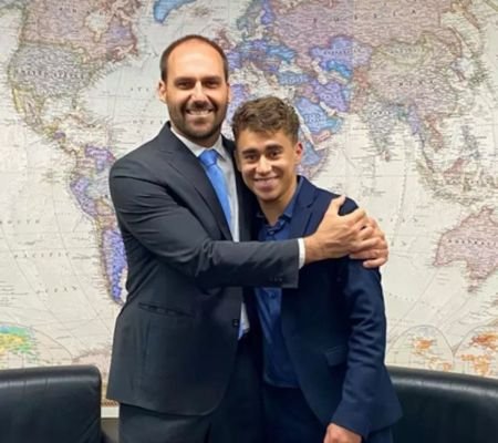 Eduardo Bolsonaro responde Nikolas nas redes: 'Não é o menino que eu conheci'