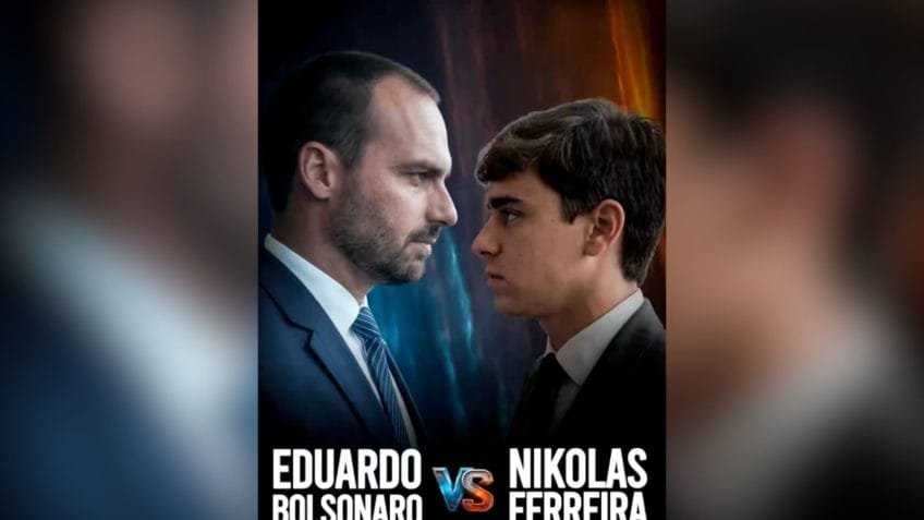 Eduardo usa atrito com Nikolas como isca para pedir votos fora do país