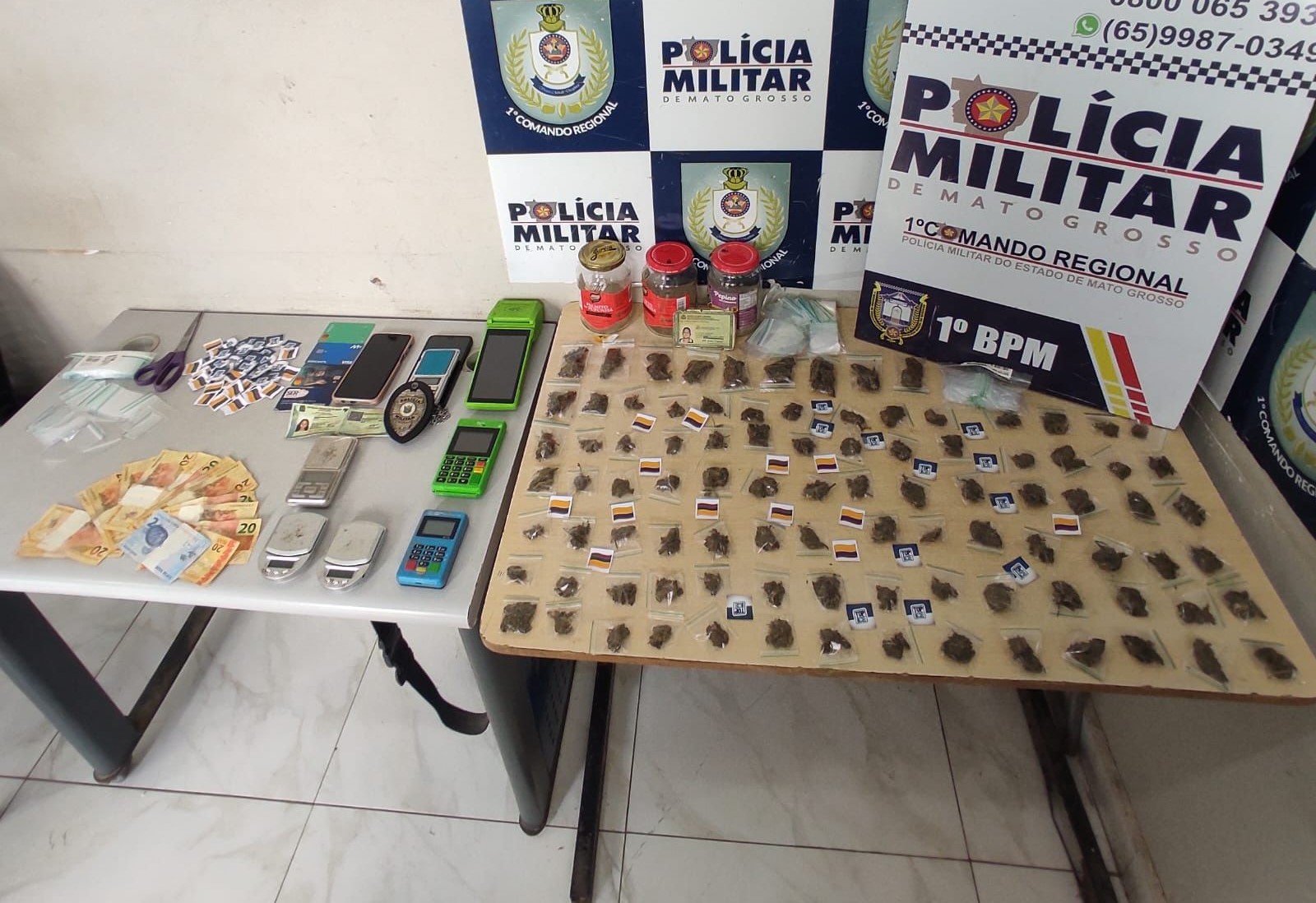 PM apreende 93 porções de super maconha e prende homem por tráfico