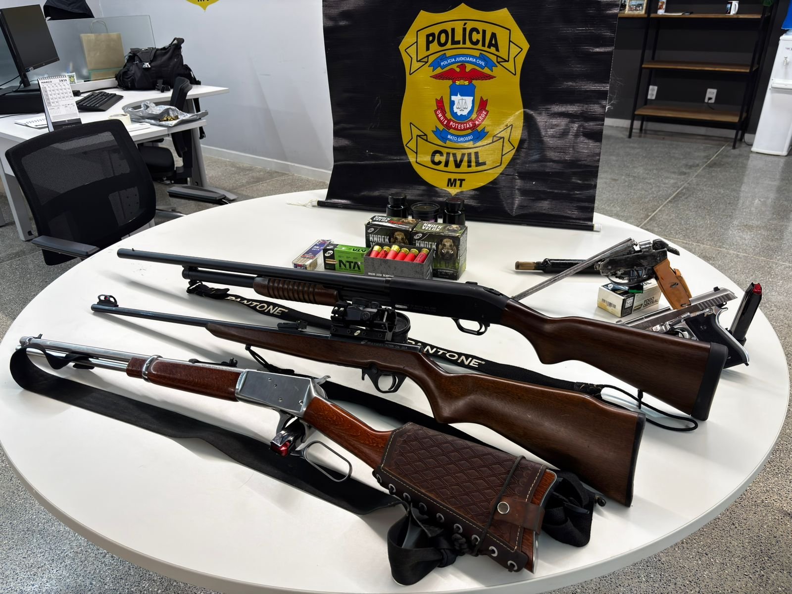 Polícia Civil apreende armas de fogo em Água Boa