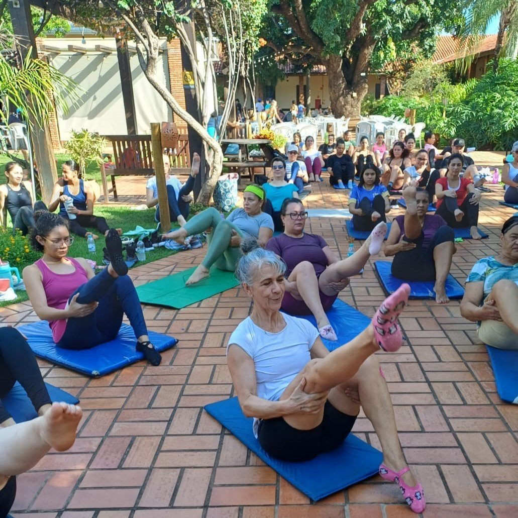 Sesc Equilíbrio reforça o cuidado com a saúde por meio do Pilates no Jardim deste sábado (18)  - Sesc Mato Grosso